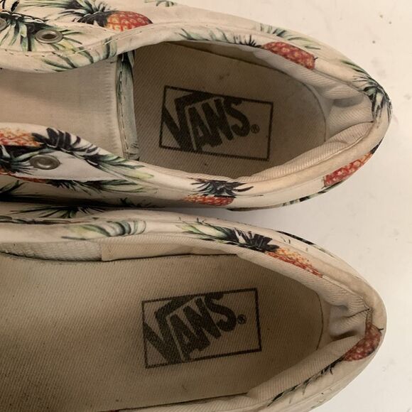 Vans Atwood Low Ivory Brown Pineapple Print Canvas Skateboarding Sneakers Size 8 - Picture 11 of 13